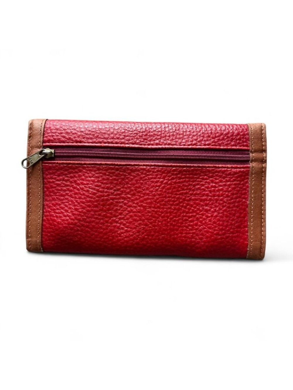 Dooney & Bourke Red Bifold Leather Wallet Preppy Vintage Americana Luxury Cute - Picture 3 of 7